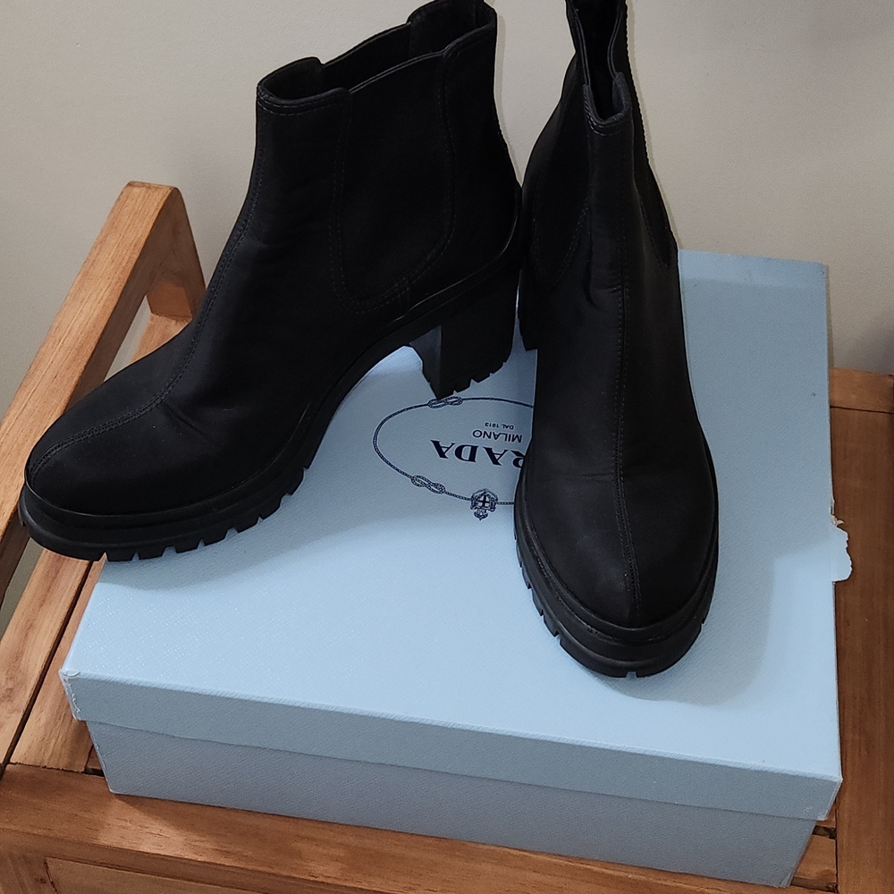 Prada Black Ankle Booties